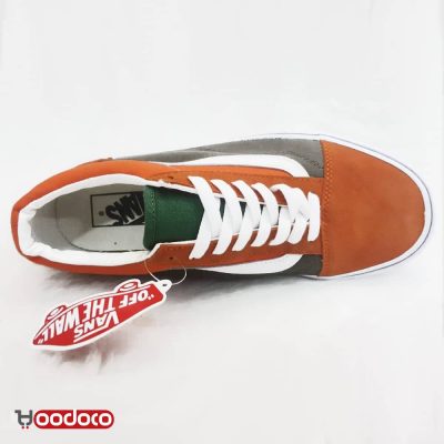 کفش ونس اولد اسکول نارنجی سبز Vans Old Skool orange green