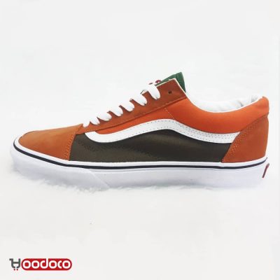 کفش ونس اولد اسکول نارنجی سبز Vans Old Skool orange green