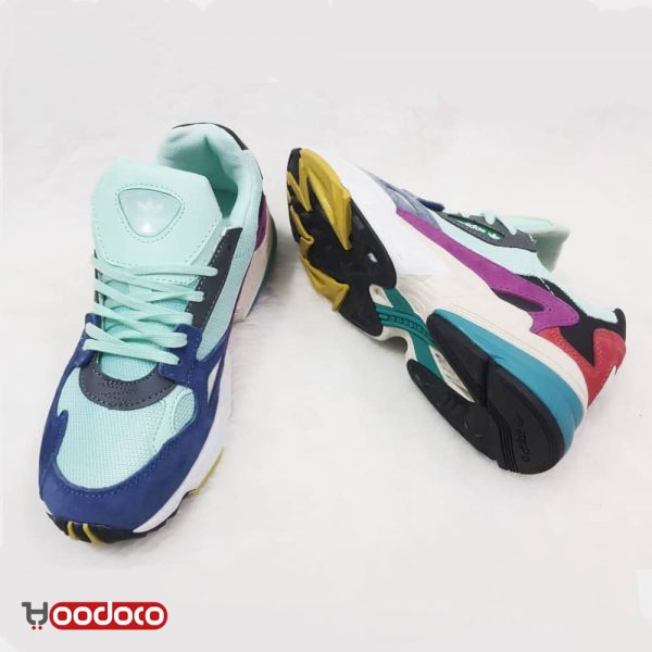 کفش آدیداس فالکون سبز آبی Adidas falcon green blue