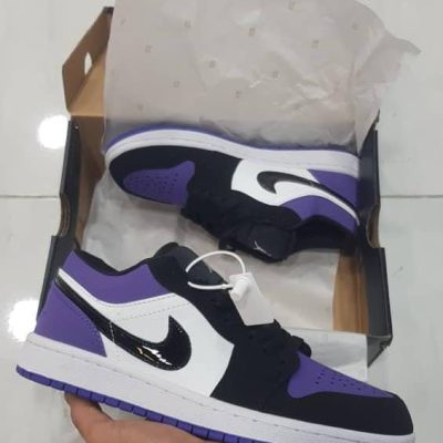 نایک ایر جردن ۱ بدون ساق بنفش تو Nike air Jordan 1 low purple toe