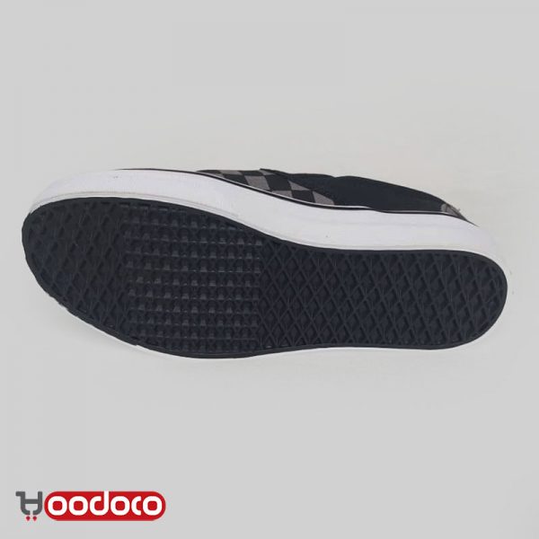 ونس کالج اسلیپ ان شطرنجی مشکی طوسی Vans slip on chess black and grey