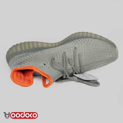 کفش آدیداس یزی بوست ۳۵۰ وی۲ طوسی داخل نارنجی Adidas yeezy boost 350 v2 grey orange inside