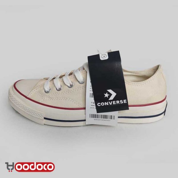 کتانی کانورس آل استار ۱۹۷۰ بدون ساق کرمی Converse all star 1970 low cream