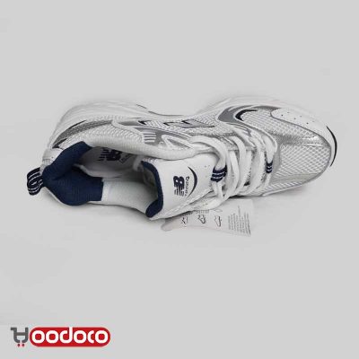 نیوبالانس ۵۳۰ سفید نقره ای New balance 530 white and silver