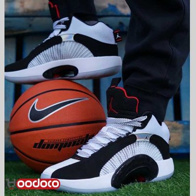 کتانی نایک ایر جردن ۳۵ مشکی طوسی Nike air Jordan xxxv 