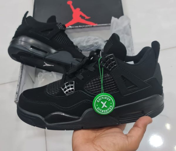 جردن ۴ تمام مشکی جیر Nike air jordan 4 full black