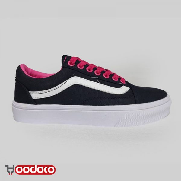 ونس اولد اسکول مشکی "بند صورتی" Vans old skool black pink laces