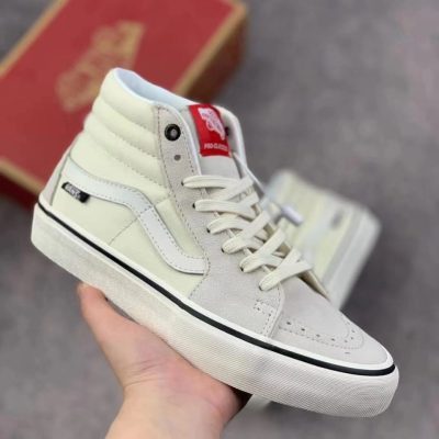 ونس اسکیت ساقدار سور کرمی Vans sk8 hi slim sour cream