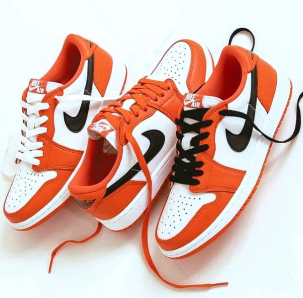 nike air jordan 1 Lowe starfish orange نایک ایر جردن ۱ بدون ساق استارفیش‌ نارنجی