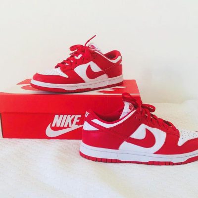 nike sb dunk University red نایک اس بی دانک بدون ساق یونیورسیتی قرمز