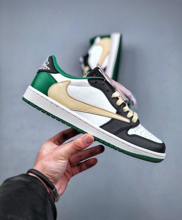 نایک جردن 1 بدون ساق تراویس اسکات سبز Nike air jordan 1 low travis scott green