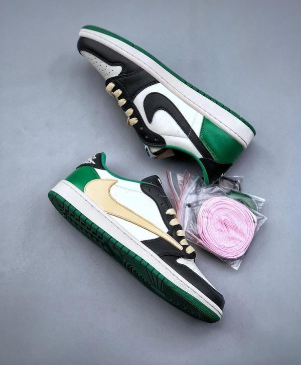 نایک جردن 1 بدون ساق تراویس اسکات سبز Nike air jordan 1 low travis scott green