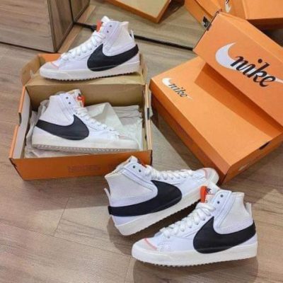 نایک بلازر ساقدار 77 جامبو سفید مشکی Nike blazer 77 mid jumbo white black