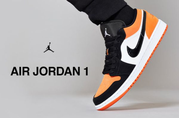 نایک جردن 1 نارنجی روشن بدون ساق Nike air jordan 1 low orange