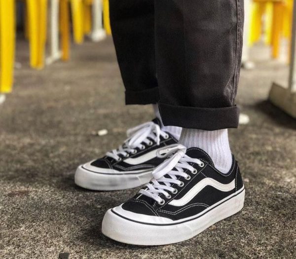 ونس اولد اسکول پرو مشکی سفید Vans old skool pro black